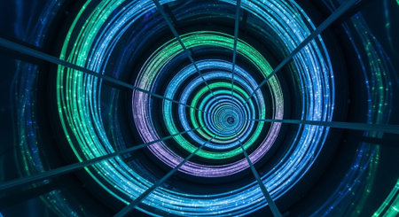 Futuristic Digital Technology Network and Artificial Intelligence Data Communication Background.