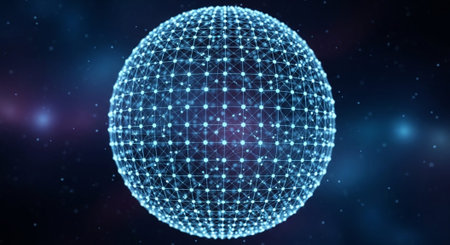 Futuristic Digital Technology Network and Artificial Intelligence Data Communication Background.