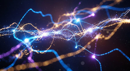 Futuristic Digital Technology Network and Artificial Intelligence Data Communication Background.