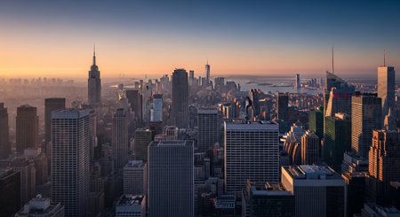 Futuristic Smart City Skyline with Neon Lights and Advanced Transportation Technology.