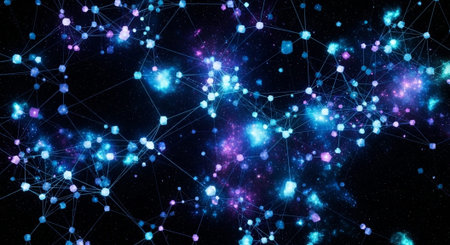 Futuristic Digital Technology Network and Artificial Intelligence Data Communication Background.