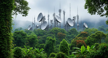 Futuristic Digital Technology Network and Artificial Intelligence Data Communication Background.の写真素材