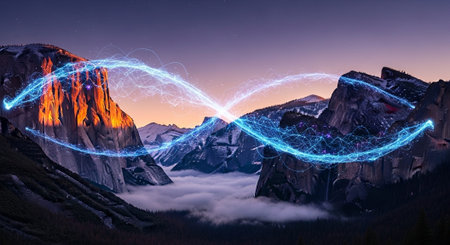 Futuristic Digital Technology Network and Artificial Intelligence Data Communication Background.