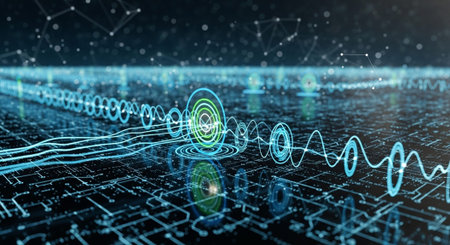 Futuristic Digital Technology Network and Artificial Intelligence Data Communication Background.