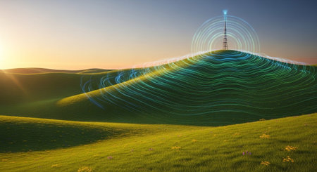 Futuristic Digital Technology Network and Artificial Intelligence Data Communication Background.