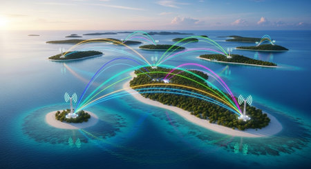 Futuristic Digital Technology Network and Artificial Intelligence Data Communication Background.