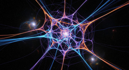 Futuristic Digital Technology Network and Artificial Intelligence Data Communication Background.