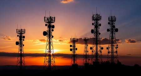 Futuristic Digital Technology Network and Artificial Intelligence Data Communication Background.の写真素材