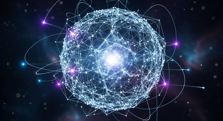 Futuristic Digital Technology Network and Artificial Intelligence Data Communication Background.