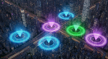 Futuristic Digital Technology Network and Artificial Intelligence Data Communication Background.