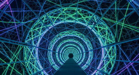 Futuristic Digital Technology Network and Artificial Intelligence Data Communication Background.