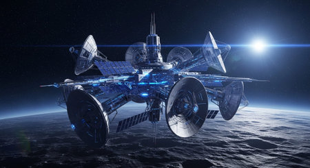 Futuristic Digital Technology Network and Artificial Intelligence Data Communication Background.