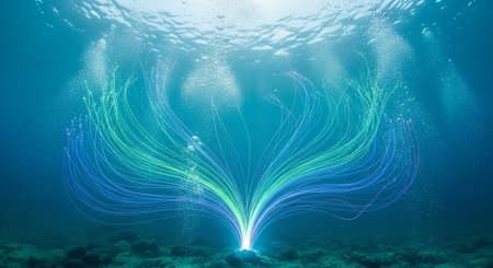 Futuristic Digital Technology Network and Artificial Intelligence Data Communication Background.