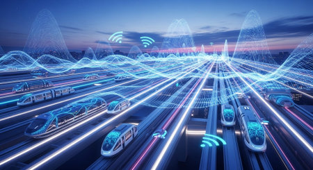 Futuristic Digital Technology Network and Artificial Intelligence Data Communication Background.の写真素材