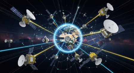 Futuristic Digital Technology Network and Artificial Intelligence Data Communication Background.