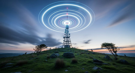 Futuristic Digital Technology Network and Artificial Intelligence Data Communication Background.