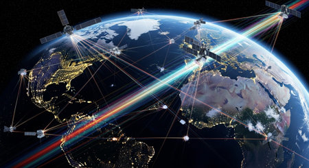Futuristic Digital Technology Network and Artificial Intelligence Data Communication Background.