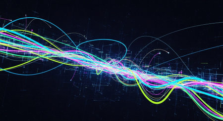 Futuristic Digital Technology Network and Artificial Intelligence Data Communication Background.