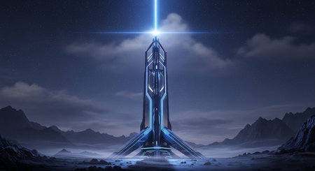 Futuristic Digital Technology Network and Artificial Intelligence Data Communication Background.