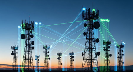 Futuristic Digital Technology Network and Artificial Intelligence Data Communication Background.