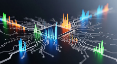Futuristic Digital Technology Network and Artificial Intelligence Data Communication Background.