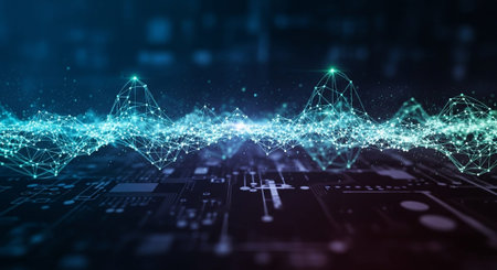 Futuristic Digital Technology Network and Artificial Intelligence Data Communication Background.