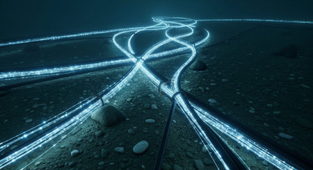 Futuristic Digital Technology Network and Artificial Intelligence Data Communication Background.