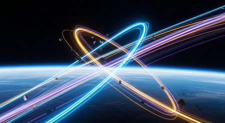 Futuristic Digital Technology Network and Artificial Intelligence Data Communication Background.