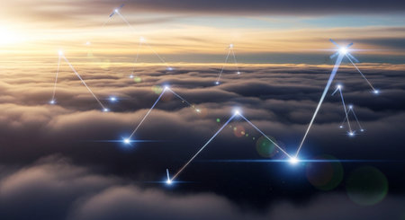 Futuristic Digital Technology Network and Artificial Intelligence Data Communication Background.
