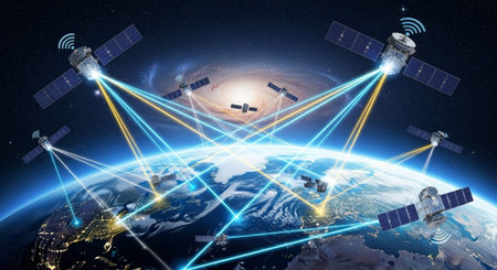 Futuristic Digital Technology Network and Artificial Intelligence Data Communication Background.