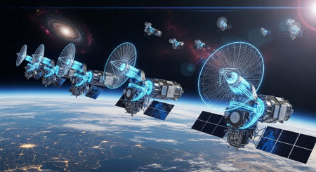 Futuristic Digital Technology Network and Artificial Intelligence Data Communication Background.