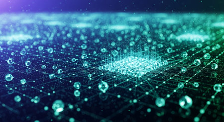 Futuristic Digital Technology Network and Artificial Intelligence Data Communication Background.