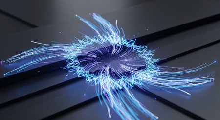 Futuristic Digital Technology Network and Artificial Intelligence Data Communication Background.