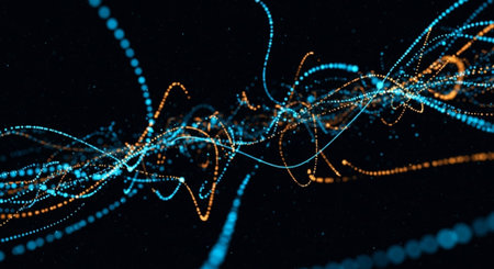 Futuristic Digital Technology Network and Artificial Intelligence Data Communication Background.