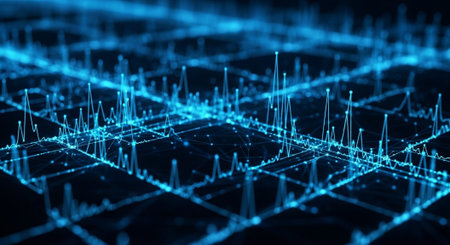 Futuristic Digital Technology Network and Artificial Intelligence Data Communication Background.