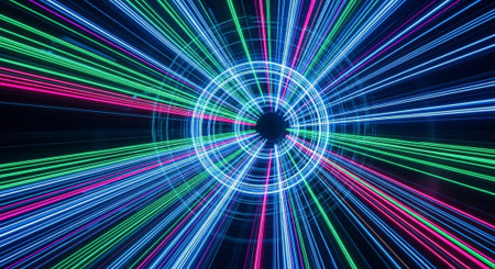 Futuristic Digital Technology Network and Artificial Intelligence Data Communication Background.の写真素材