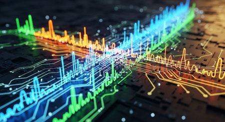 Futuristic Digital Technology Network and Artificial Intelligence Data Communication Background.