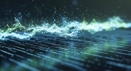 Futuristic Digital Technology Network and Artificial Intelligence Data Communication Background.の写真素材