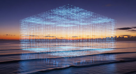 Futuristic Digital Technology Network and Artificial Intelligence Data Communication Background.