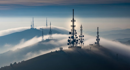 Futuristic Digital Technology Network and Artificial Intelligence Data Communication Background.