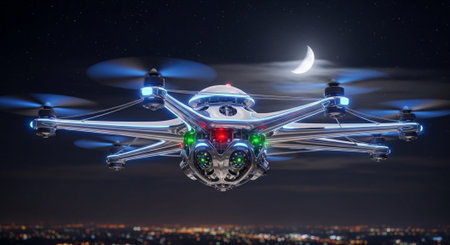 Futuristic Digital Technology Network and Artificial Intelligence Data Communication Background.