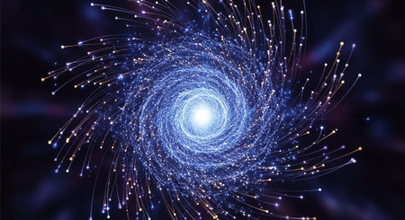 Futuristic Digital Technology Network and Artificial Intelligence Data Communication Background.