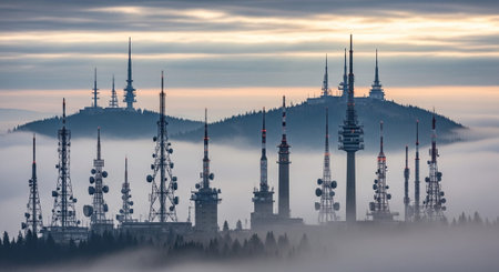 Futuristic Digital Technology Network and Artificial Intelligence Data Communication Background.