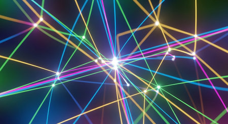 Futuristic Digital Technology Network and Artificial Intelligence Data Communication Background.
