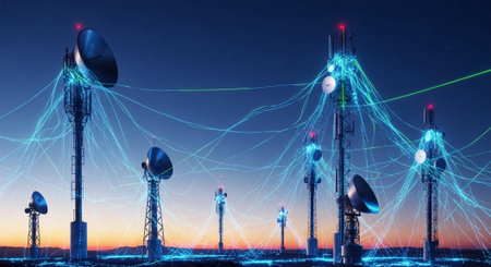Futuristic Digital Technology Network and Artificial Intelligence Data Communication Background.