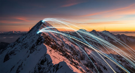 Futuristic Digital Technology Network and Artificial Intelligence Data Communication Background.