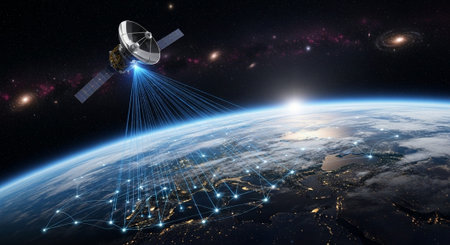 Futuristic Digital Technology Network and Artificial Intelligence Data Communication Background.