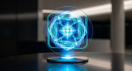 Futuristic Digital Technology Network and Artificial Intelligence Data Communication Background.