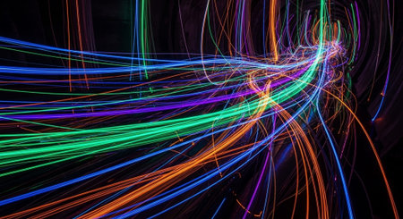 Futuristic Digital Technology Network and Artificial Intelligence Data Communication Background.の写真素材