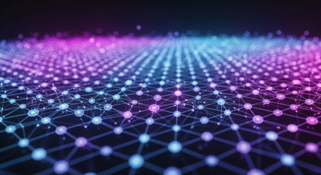 Futuristic Digital Technology Network and Artificial Intelligence Data Communication Background.